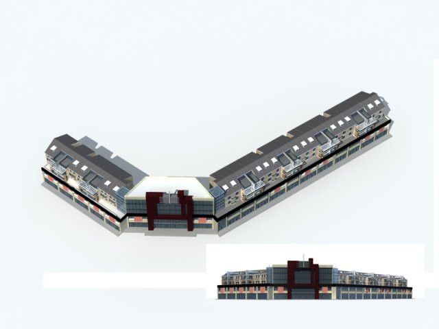 City office building construction avant-garde design hotel – 202 3D Model