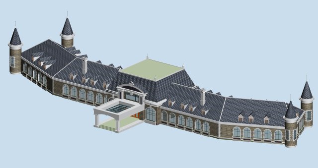 City ancient palace building luxury villas – 08 3D Model