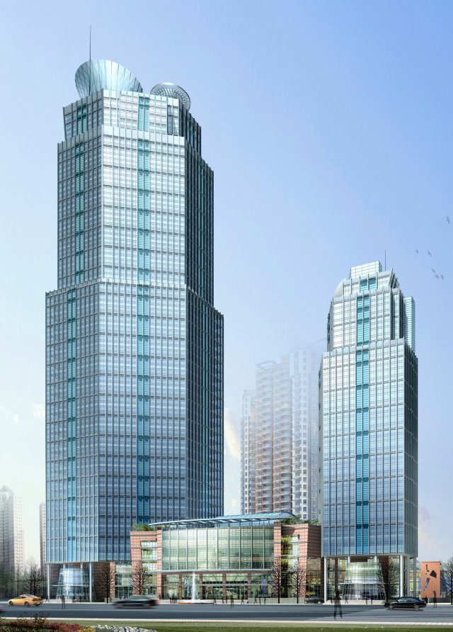 City office building construction avant-garde design hotel – 403 3D Model