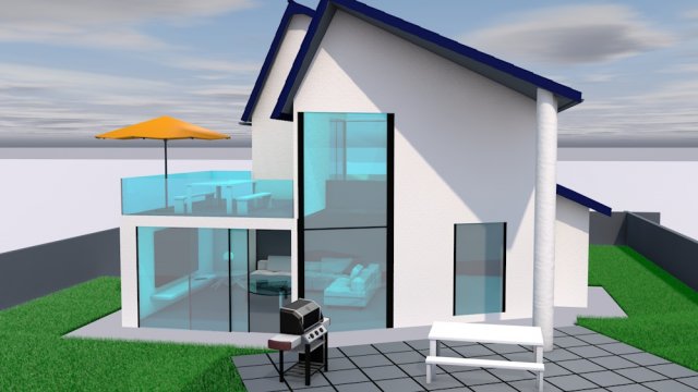 Villa House 3D Model