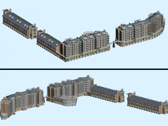 City Residential Garden villa office building design – 141 3D Model
