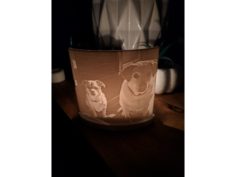 Lithophane Stand with Candle Holder 3D Print Model