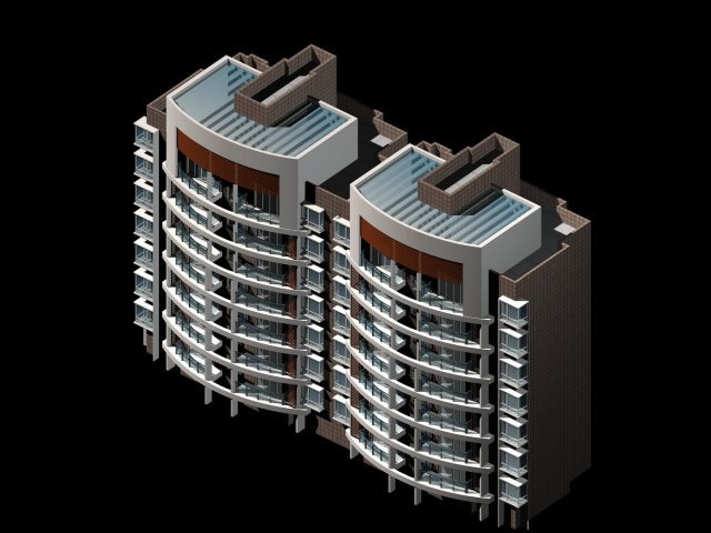 City Residential Garden villa office building design – 136 3D Model
