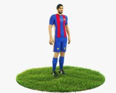 Luis Suarez football Player game ready character 3D Model