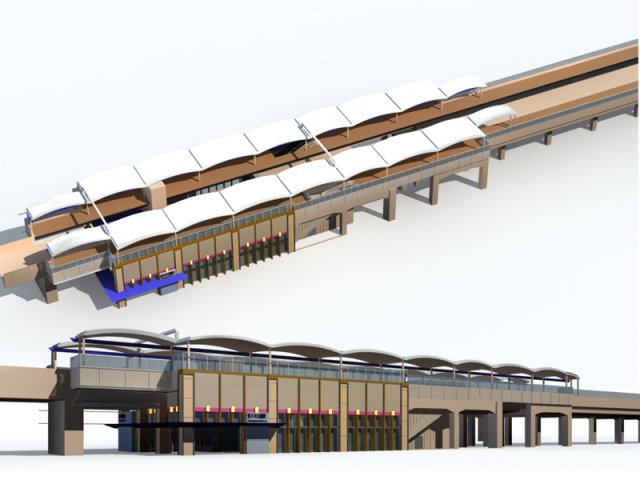 City Bus Terminal Station Design – 02 3D Model