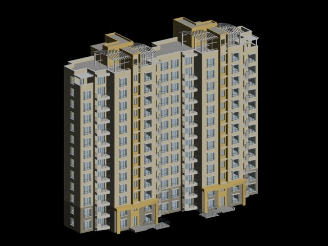 City government office building architectural design – 351 3D Model