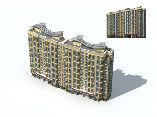 City Residential Garden villa office building design – 619 3D Model