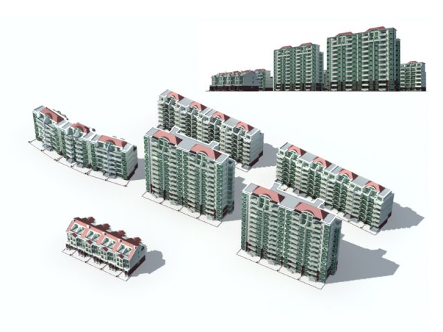 City Residential Garden villa office building design – 613 3D Model
