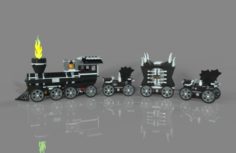 Lego train monster 3D Model