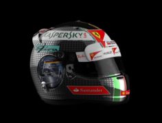 Helmet Arai GP6 2017 – Vettel Italy version texture 3D Model