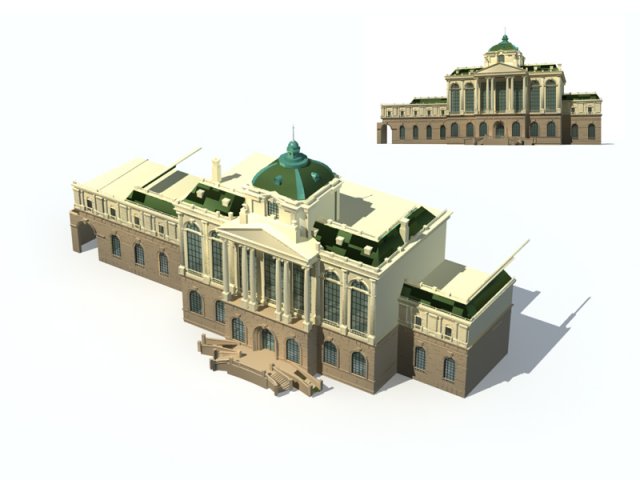 City ancient palace building luxury villas – 35 3D Model