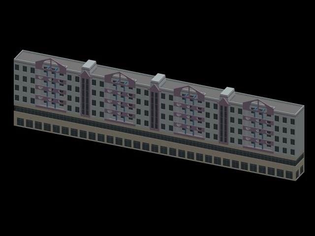 City hotel simple office building – 60 3D Model