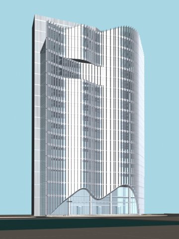 City office building construction avant-garde design hotel – 5664 3D Model