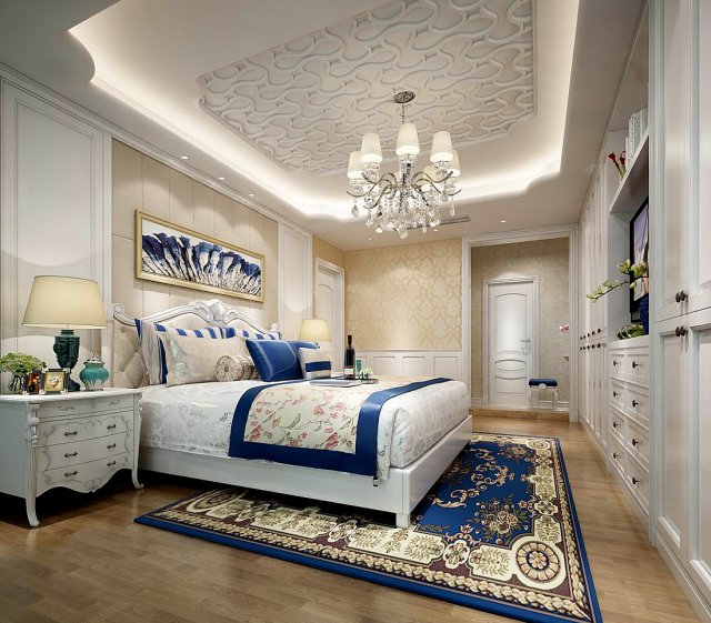 Deluxe master bedroom design 166 3D Model