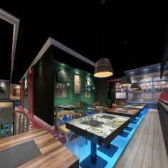 Restaurant teahouse cafe drinks clubhouse 113 3D Model