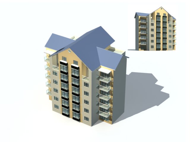 City Residential Garden villa office building design – 611 3D Model