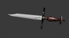 Fantasy Battle Sword – Dirk for 3d games 3D Model