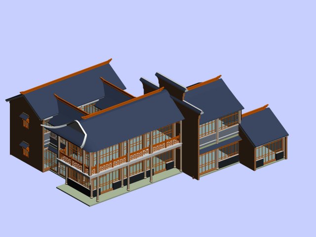 City chinese ancient luxury palace building – 21 3D Model