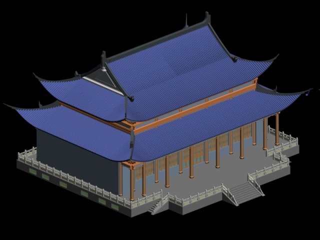 City chinese ancient luxury palace building – 94 3D Model