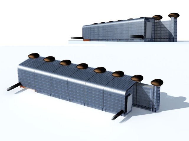 City office building construction avant-garde design hotel – 27 3D Model