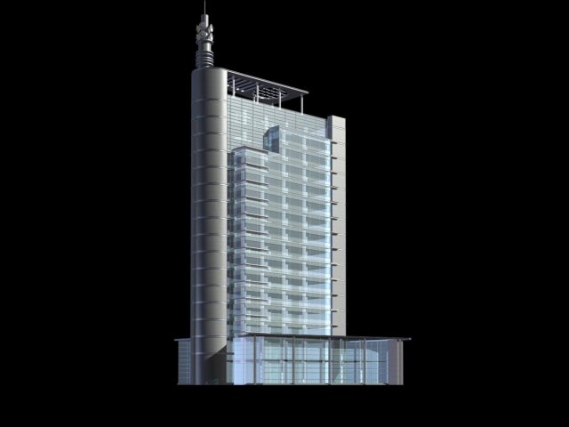 City office building construction avant-garde design hotel – 365 3D Model