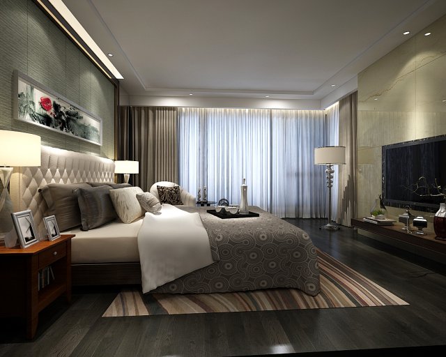 Deluxe master bedroom design 26 3D Model