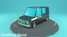 Cartoon Van VR – AR – low-poly 3D Model