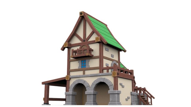 Cartoon house 3D Model