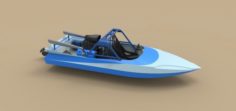 Jet sprint boat 3D Model