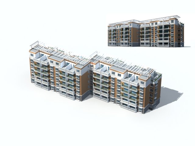 City Residential Garden villa office building design – 591 3D Model