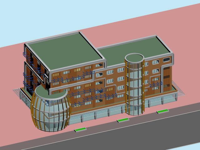 City planning office building fashion design – 588 3D Model