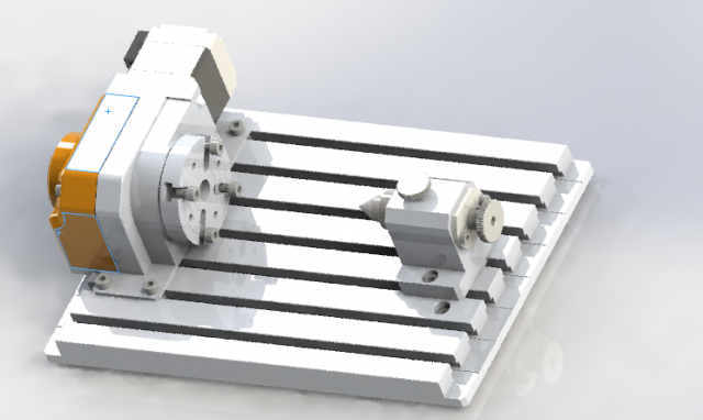 Uniaxial processing platform 3D Model