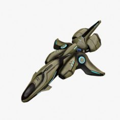 Spaceship scout green 3D Model