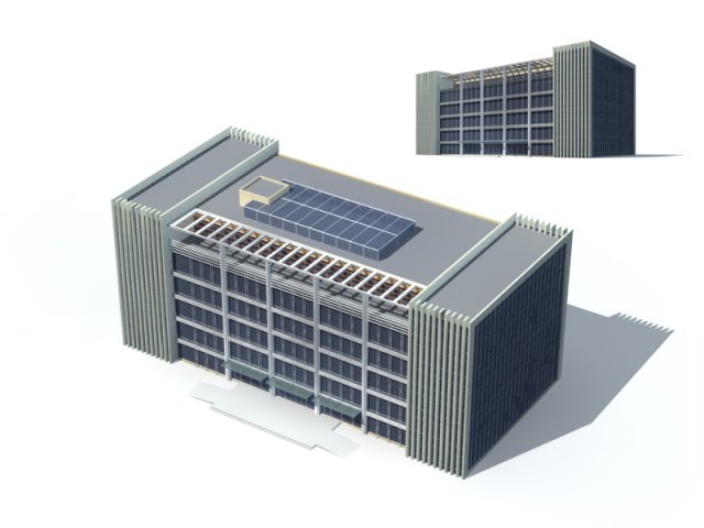 City office building construction avant-garde design hotel – 225 3D Model