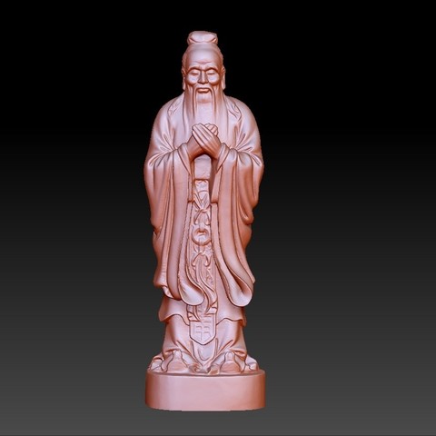 Confucius statue 3D Print Model