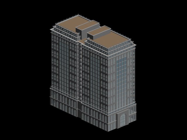 City office building construction avant-garde design hotel – 436 3D Model