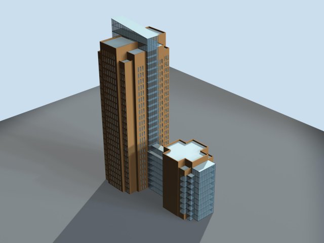 City hotel simple office building – 24 3D Model