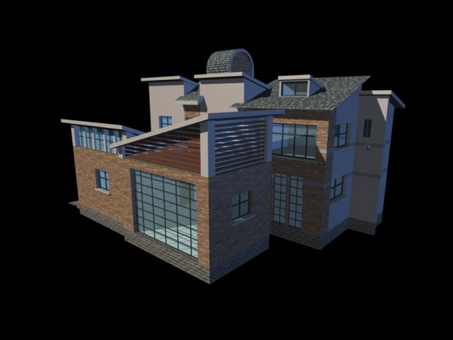 City – alone Villa 1165 3D Model