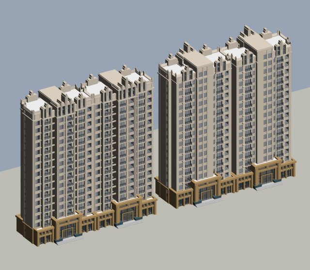 City government office building architectural design – 385 3D Model