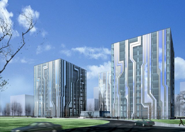 City office building construction avant-garde design hotel – 397 3D Model