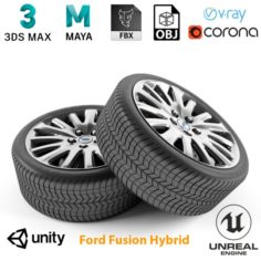 Ford Fusion Hybrid Wheel 3D Model