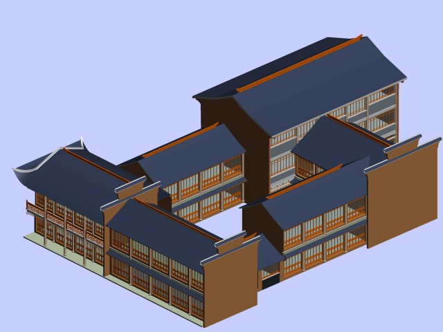 City chinese ancient luxury palace building – 30 3D Model