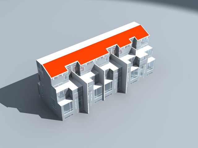 City hotel simple office building – 100 3D Model