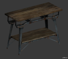 Metal Table 3D Model