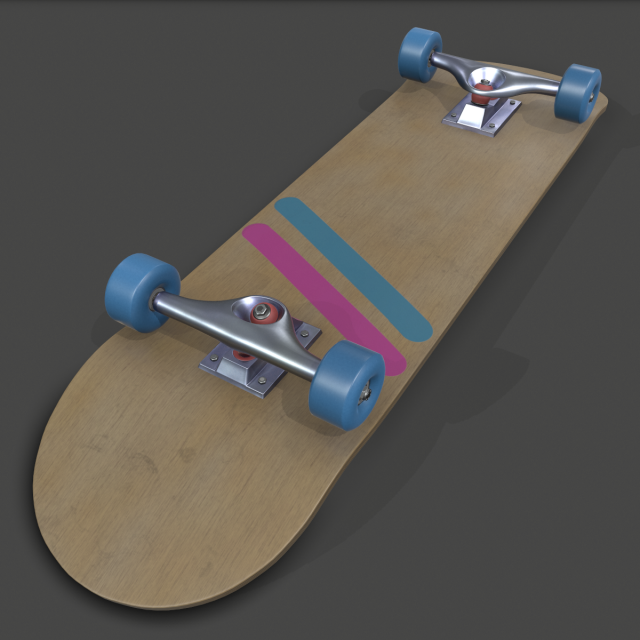 Realistic Skateboard 3D Model