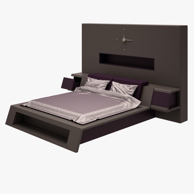 Bed Set 02 3D Model