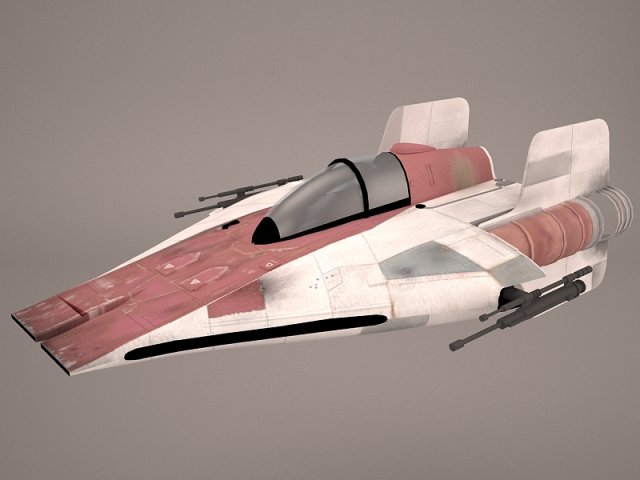 Game Ready RZ-1 A-wing interceptor Starfighter Star Wars 3D Model