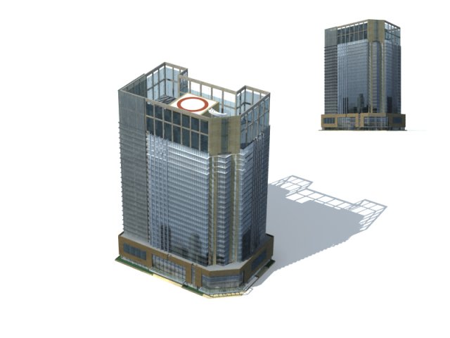City office building construction avant-garde design hotel – 338 3D Model