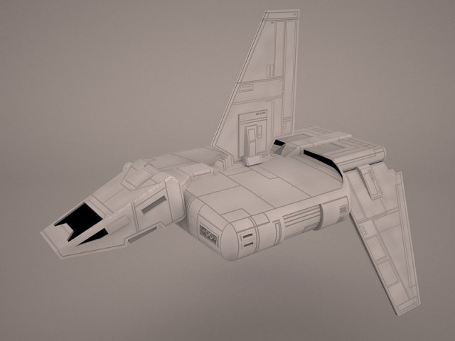 Sent Shuttle Star Wars 3D Model