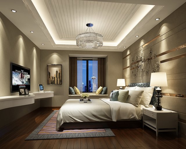 Bedroom hotel suites designed a complete 99 3D Model